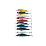 Pacote De Iscas De Pesca Com 10 Rapala Para Corvina E Linguado