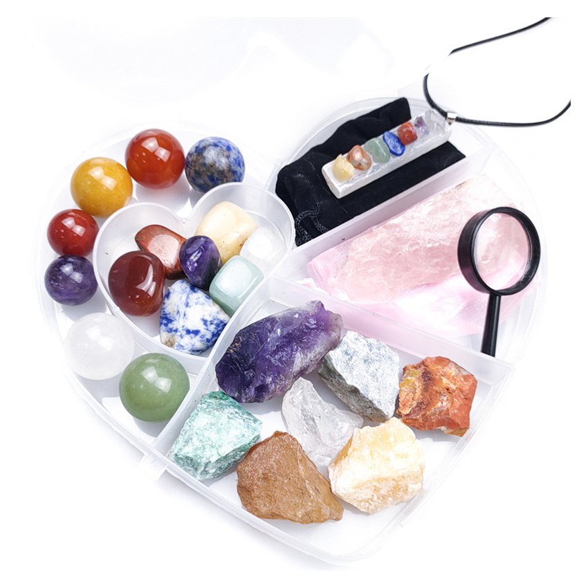 Caixa De Armazenamento De Pedra Polida Irregular Em Forma De Coração