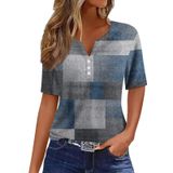 Blusas Cotecram Summer 2024 De Manga Curta Com Decote Em V Para Mulheres
