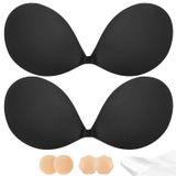 Sutiã Adesivo Push Up Alki&#39;i Para Mulheres, 2 Pares Preto+preto/e