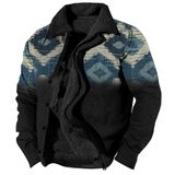 Jaqueta Zocavia Western Aztec Fleece Para Homens Outono Inverno M