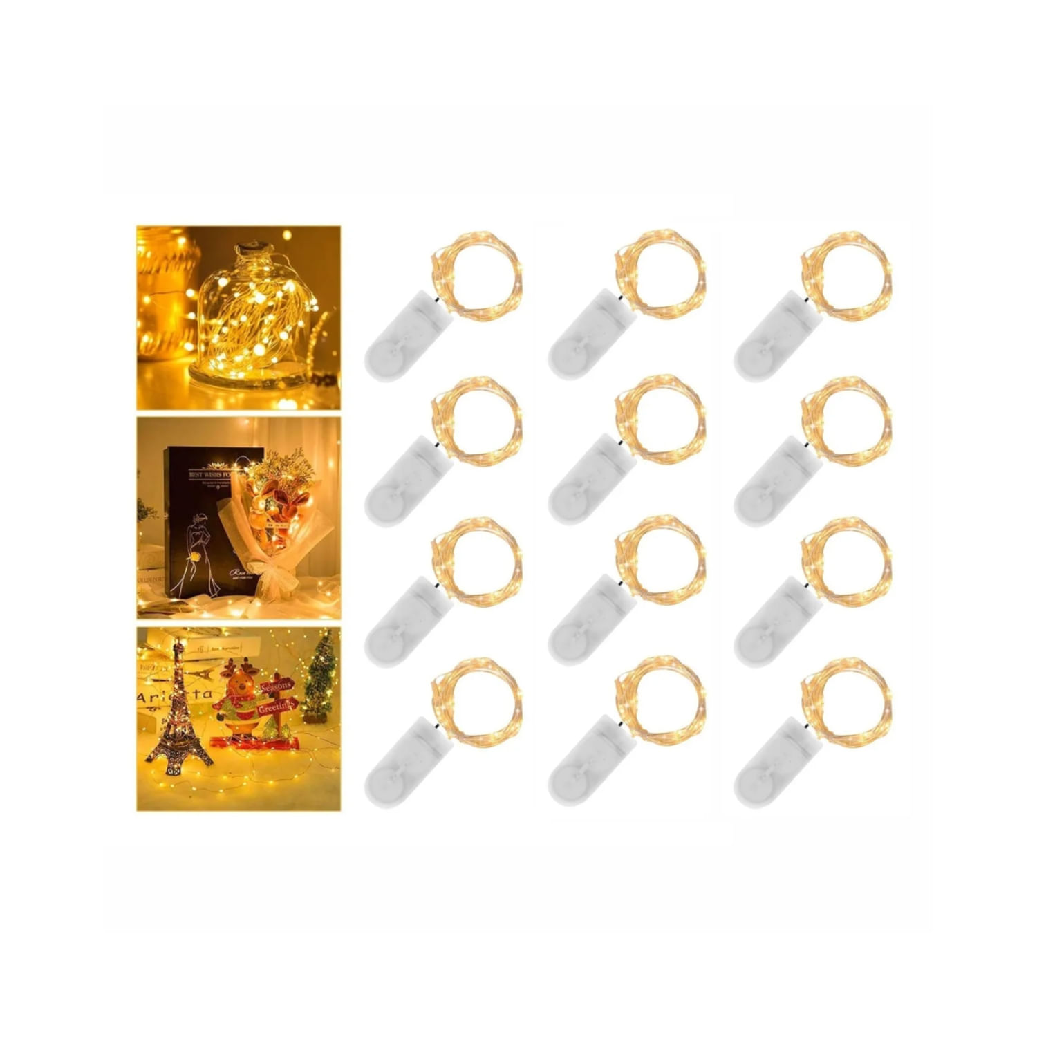 Fairy Lights Led Garland De 2 Metros Com Baterias Incluídas