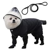 Capa De Chuva Para Cães Ioicybf Refletiva Impermeável Com Capuz Para Cães