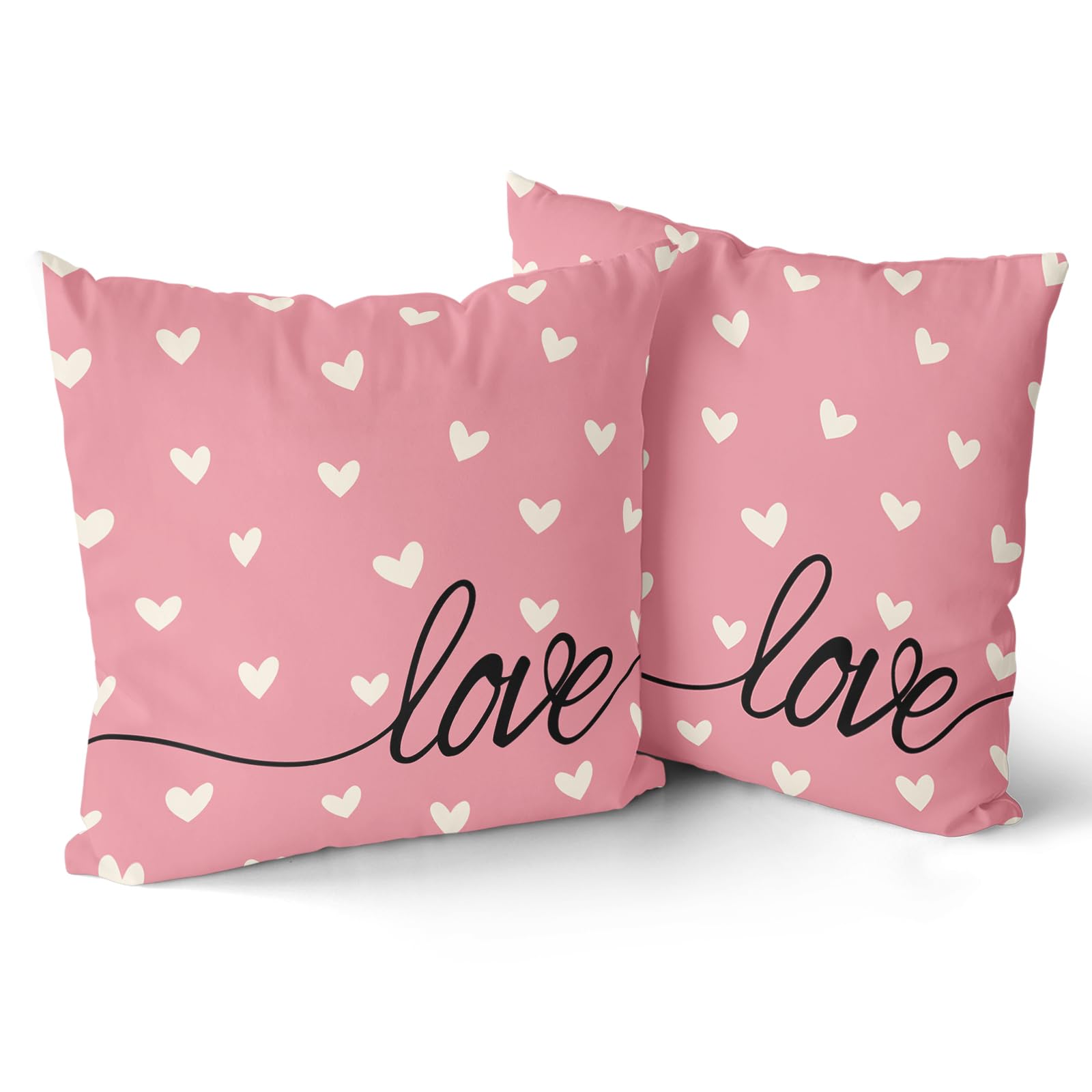 Capas De Travesseiro Giwawa Valentines Day Pink Love Hearts X2 50x50cm