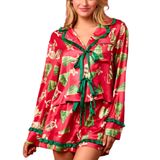 Pijamas Sookabeila Christmas Y2k Borboleta E Shorts Femininos