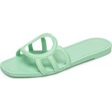 Sandálias Slide Vlhencd Femininas Moda Verão Praia Verde 38