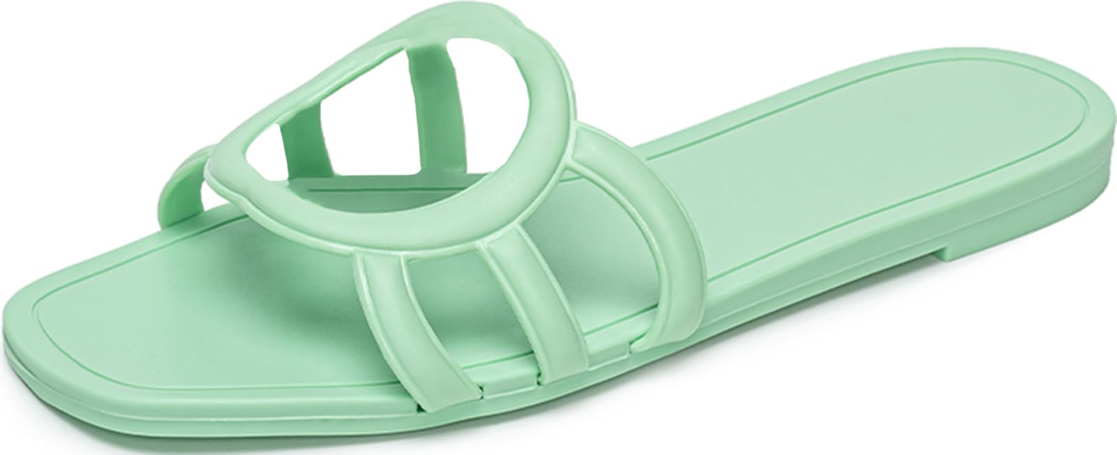 Sandálias Slide Vlhencd Femininas Moda Verão Praia Verde 38