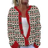 Suéter De Natal Wzdszle Listrado Com Gola Redonda Feminina Wine Xxl