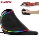 Mouse Óptico Sem Fio Samtian 6 Teclas Ergonômico Vertical