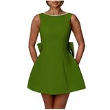 Vestido Sevintage, Verde Oliva, Cetim, De Boas-vindas, Feminino, Us28w
