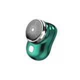Mini Trimmer Shaver Portable Beard Para Homens Green Usb Recharg