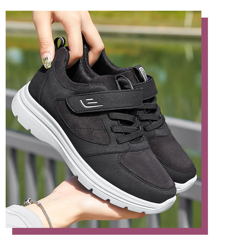 Tênis Casuais, Tênis De Caminhada Masculinos, Cabedal De Microfibra Preto