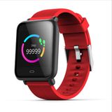 Rastreador De Saúde Bluetooth Com Tela Colorida Smart Watch Q9 Vermelho