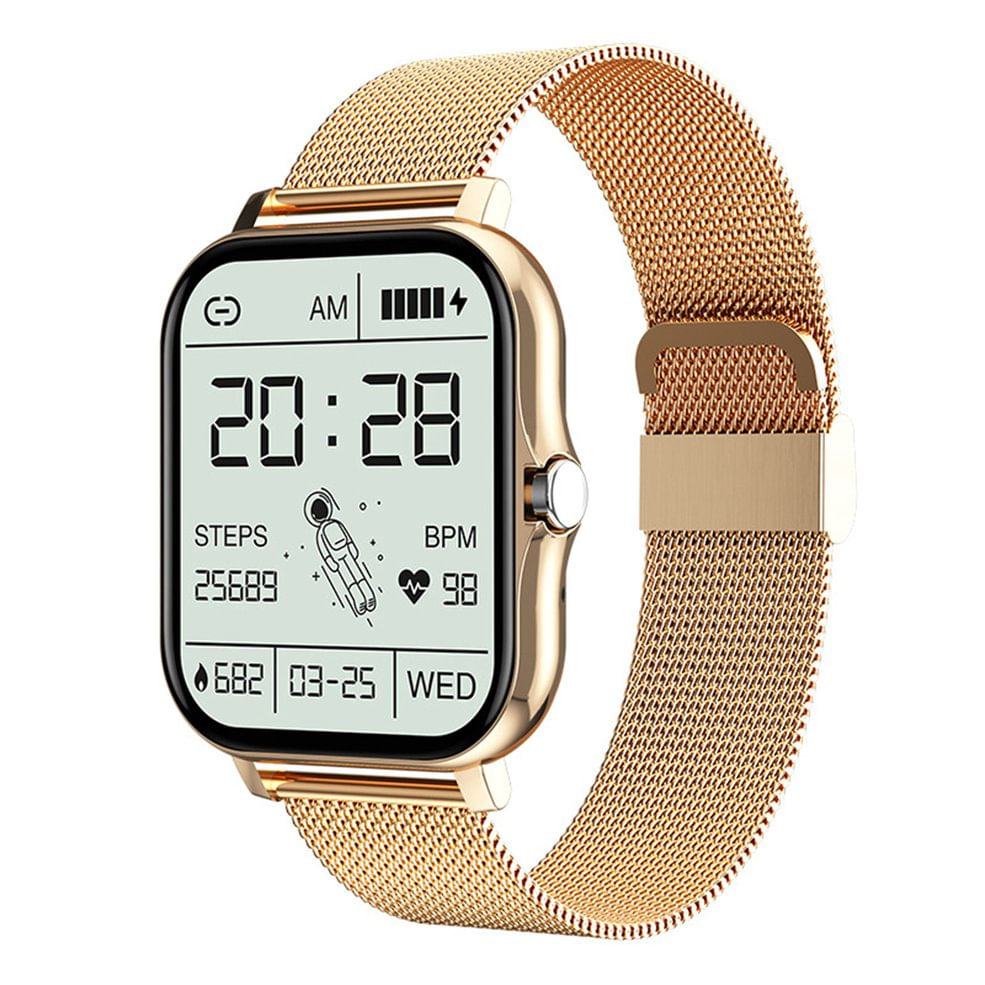 Monitor Cardíaco Smart Watch Health De 1,69 Polegadas Com Tela Ip67 Waterpro
