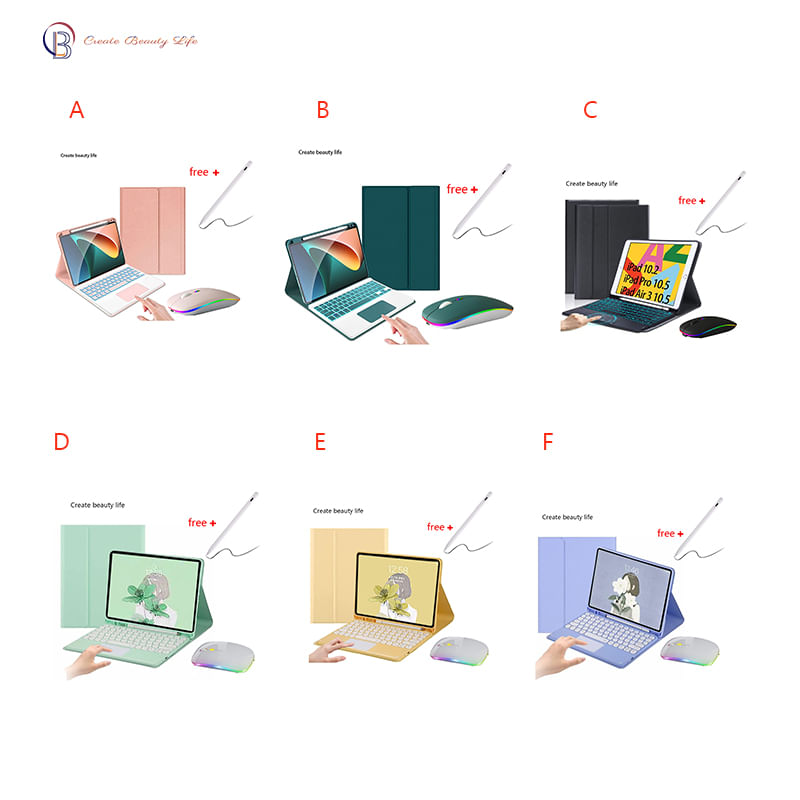 Capa De Teclado Recarregável Com Retroiluminação De 7 Cores Para Huawei Mat