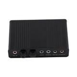 Placa Óptica Spdif De Saída De Áudio Usb 5.1 Externa De 6 Canais