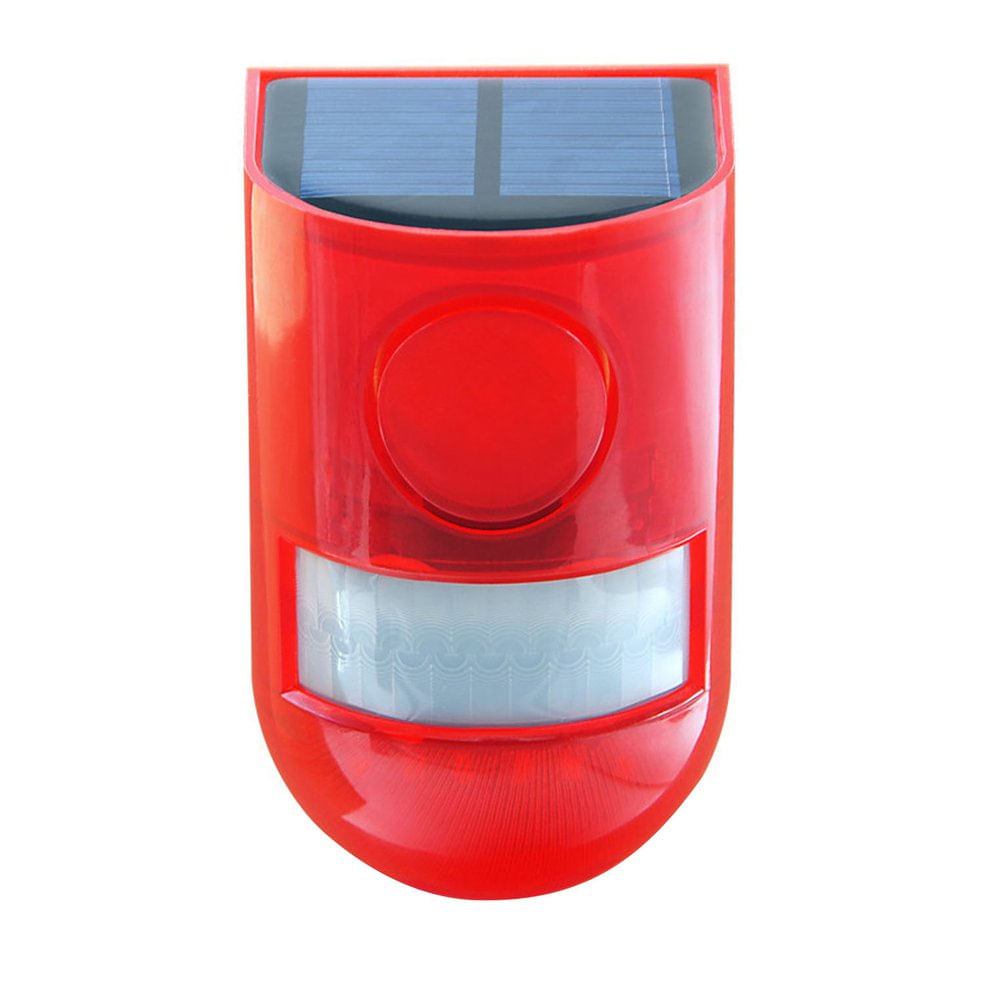 Alarme De Sirene Estroboscópica Solar, Sensor De Movimento, Alerta De Luz Sonora