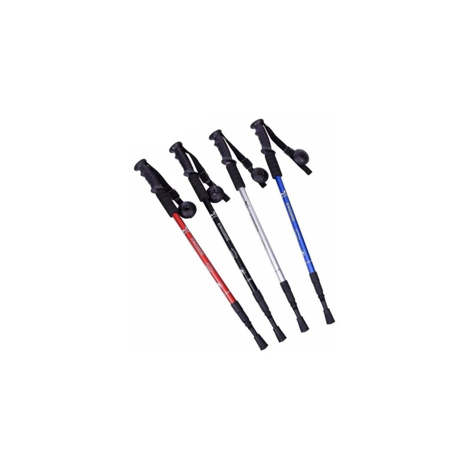 Bastão De Caminhada Para Caminhada, Pacote Com 2 Alças Antichoque E 3 Seções
