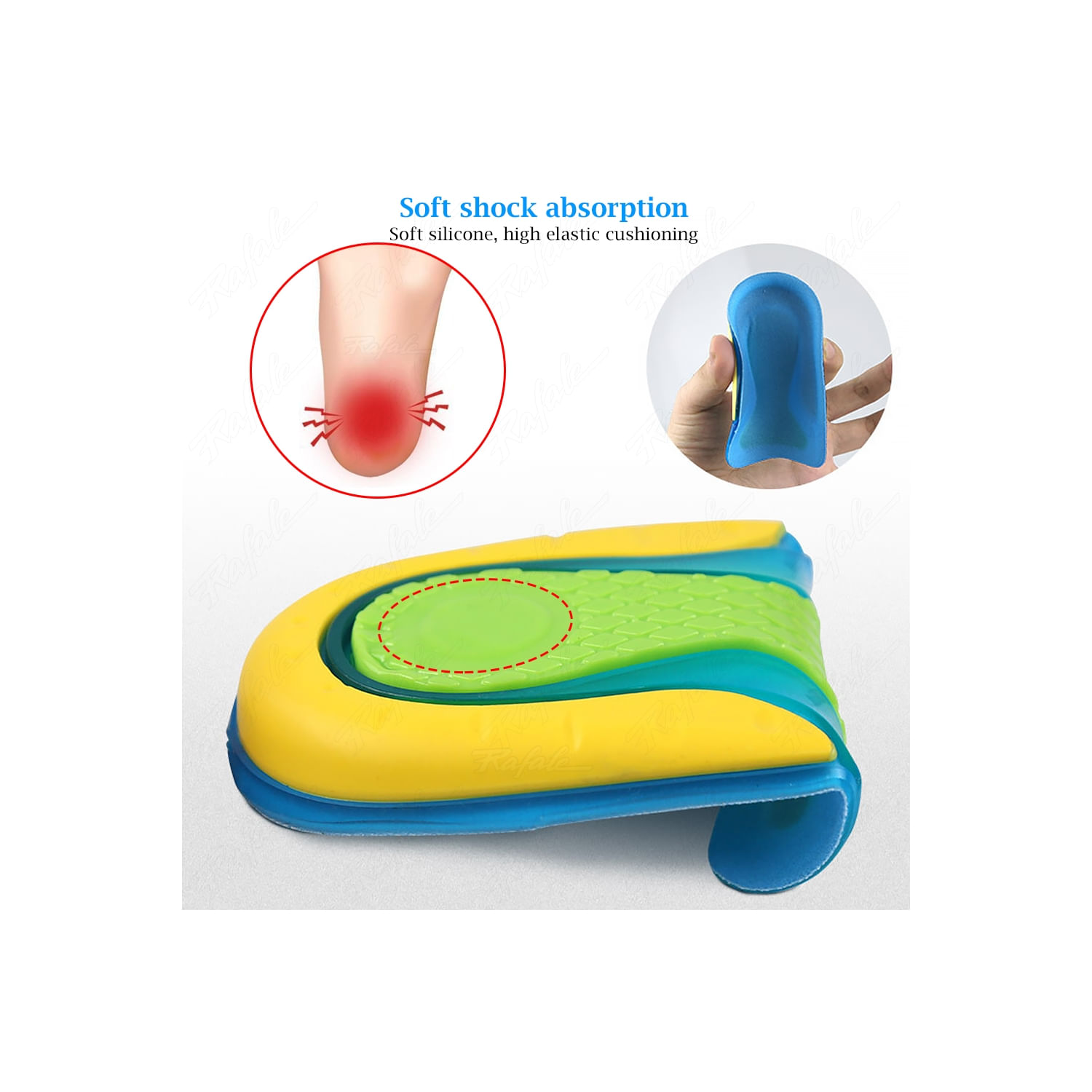 Almofadas De Calcanhar Ortopédicas De Silicone Para Fascite, Tendinite, Esporas