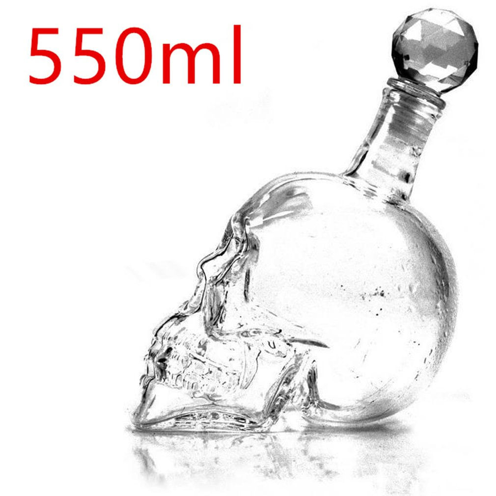 Decantador De Vinho Creative Skull Shape Garrafa De Vidro De Cristal