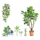 Adesivos De Decoração De Parede Green Plants Pvc Impermeável