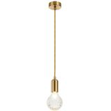 Luminária Pendente Chandelier Em Ferro E Vidro Pea17 Golden Bedroom