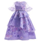 Vestido De Fantasia Isabella Purple Para Festa De Halloween Infantil