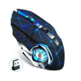Iluminação Rgb De Mouse Para Jogos Sem Fio Recarregável