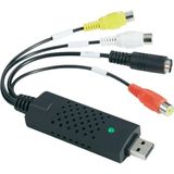 Placa De Captura De Áudio Usb 2.0 Com Conversor Vhs Para Digital