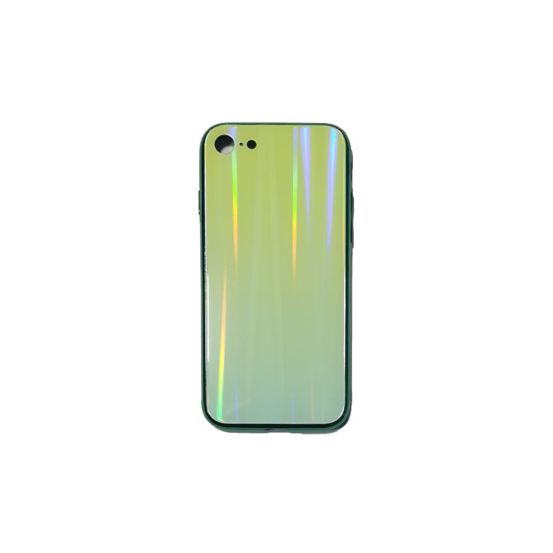 Capa Para Iphone 7/8/se 2020 Aurora Tornasol Tpu Verde
