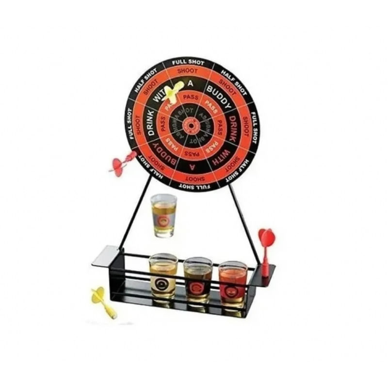 Conjunto De Jogos Mini Darts Shot Club Fun Com Dardo Magnético E 4 Copos