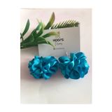 Aros De Tecido De Flores Feitos À Mão 4x5cm - 31 Cores