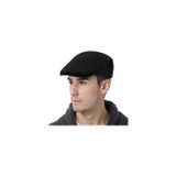 Chapéu De Boina Tradicional Preto Liso Para Homens Em Algodão