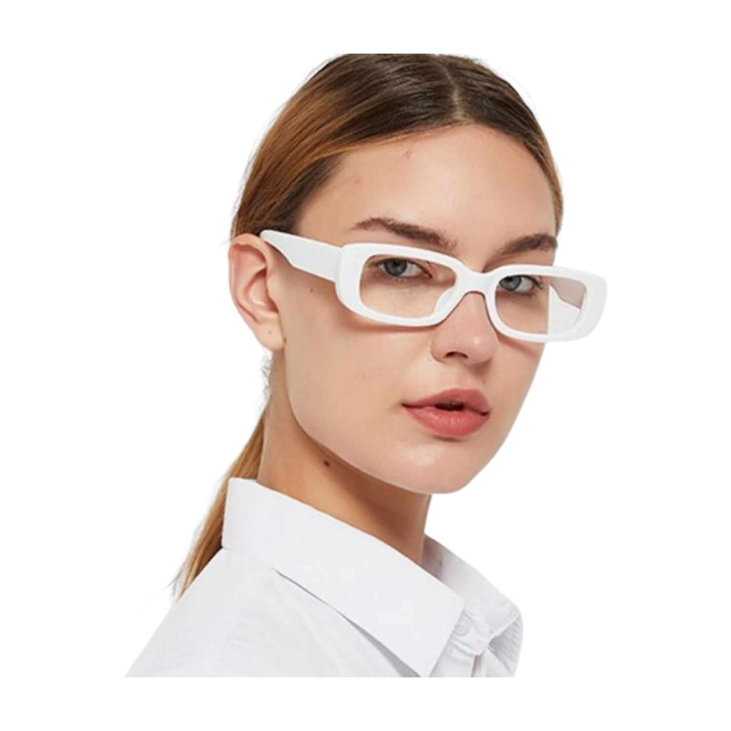 Óculos, Lentes De Descanso, Filtro De Luz Azul, Retrô, Vintage, Branco