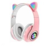 Fones De Ouvido Gamer Cat Wireless À Prova D&#39;água Rosa Viv-23m