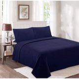 Lençóis Polares De 1,5 M Em Azul Marinho Com Elástico - 175 Cm X 270 Cm