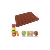 Macarons Mat Silicone Lamina 30 Marcadores De Cor Marrom