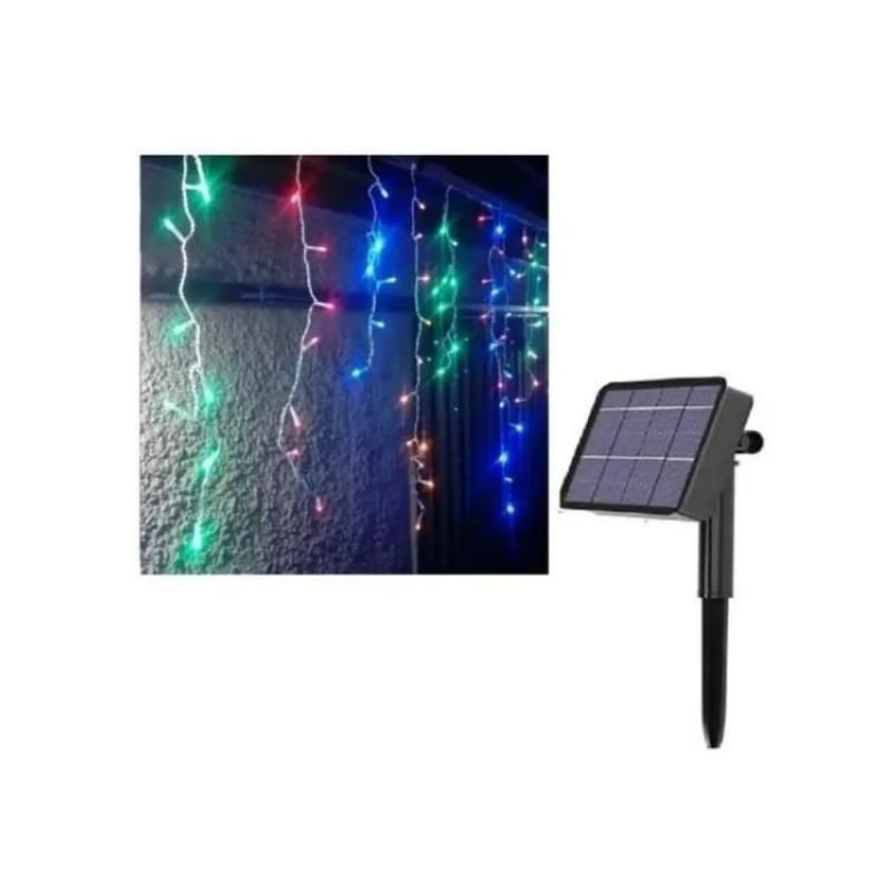 Luzes De Natal Solar Waterfall De 4 M Com 4 Modos De Iluminação