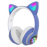 Fones De Ouvido Com Luzes Cat Ears - Celeste