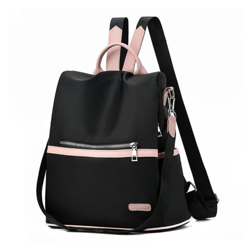 Mochila Feminina De Nylon Impermeável Oxford Black Casual 2019