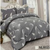 Edredom Sherpa Spark Steel Impresso 2 Cinza 230x250cm