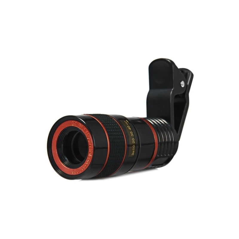 Lente De Zoom De Telescópio Óptico 8x Camera Clip Cell