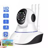 Câmera De Segurança Ip Wifi 3 Antenas Com Visão Noturna E Slot Sd