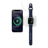 Carregador Sem Fio Magsafe 2 Em 1 Dual 15w C Fast Para Iphone