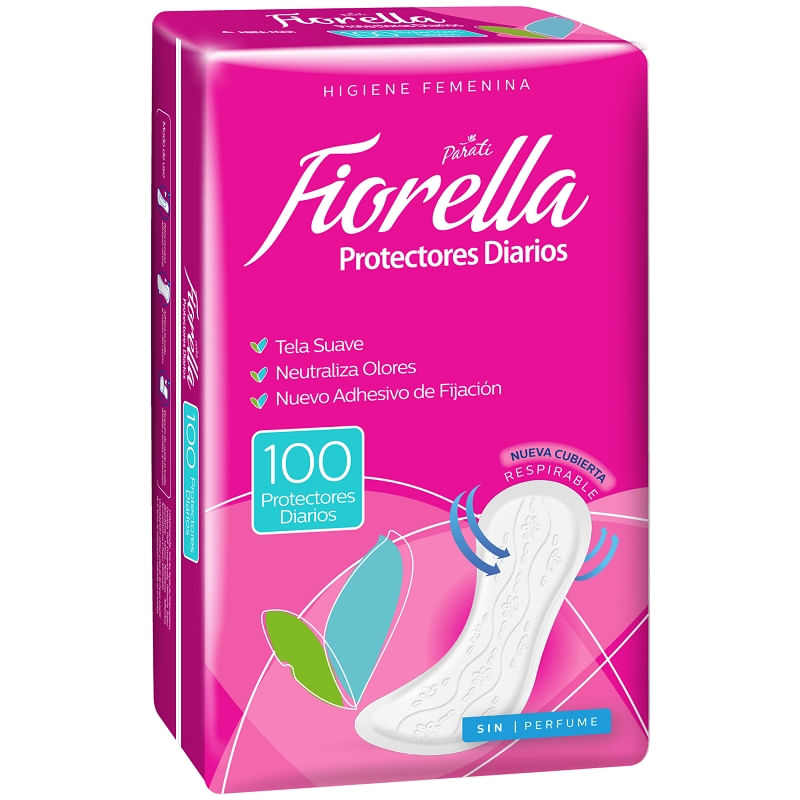 Protetor Daily Fiorella (pacote Com 100), Tecido Macio Sem Perfume