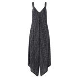 Macacão Feminino Mompers Plus Size Com Alça Casual E Pernas Largas