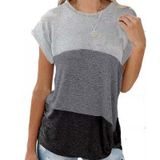 Camiseta Casual, Moda Feminina, Manga Curta, Confortável
