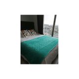 Peça De Cama Em Tecido Reversível Polar - Turquesa 95x210cm
