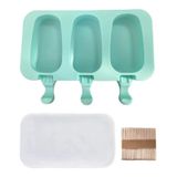 Molde De Palete De Sorvete Moldes De Silicone Para 3 Picolés