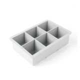 Molde De Gelo De Silicone 16,3x11,5x5cm Para 6 Cubos Reutilizáveis